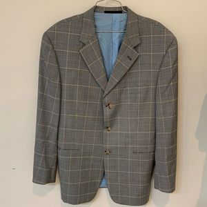 Vintage BURBERRY LONDON size 44 REG plaid houndstooth blazer/jacket